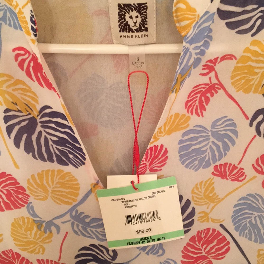 ANNE KLEIN DRESS SLEEVE LESS V NECK SIZE 8 NWT - Picture 3 of 7